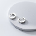 A35807 s925 sterling silver simple circle chic geometric bar earrings