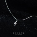 A34000 s925 sterling silver rhinestone necklace