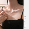 A39323 s925 sterling silver geometric square elegant unique design necklace