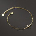 A38125 s925 sterling silver rhinestone charm design elegant unique bracelet