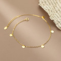A34292 s925 sterling silver plate anklet trendy simple chi bracelet