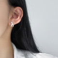 A46392 s925 sterling silver simple elegant bar ear buckle