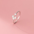 A36178 s925 sterling silver flower ring