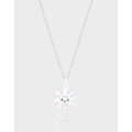 A40979 design colorful cubic zirconia floral sterling silver s925 necklace