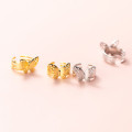 A36620 s925 sterling silver piercing butterfly clipon cute hollowed cute earrings