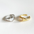 A32572 925 sterling silver heart shell ring