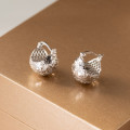 A45300 s925 sterling silver trendy sweet hollowed stud earrings