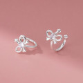 A40793 s925 sterling silver sweet rhinestone butterfly clipon trendy elegant earrings