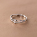 A39211 s925 sterling silver rhinestone twist ring