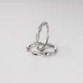 A44498 s925 sterling silver dainty simple elegant twist ring