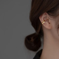 A36712 s925 sterling silver doublelayer bar clipon simple cute chic earrings