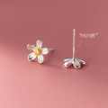 A37935 s925 sterling silver daisy flower stud trendy earrings