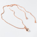 A39315 s925 sterling silver circle design elegant necklace
