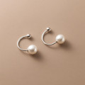 A36660 s925 sterling silver pearl short earringsC