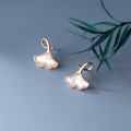 A36815 s925 sterling silver shell silver earrings