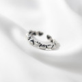 A32120 s925 sterling silver fashion vintage silver heart ring