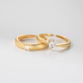 A46416 s925 sterling silver simple simulatedring rhinestone ring
