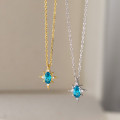 A45539 s925 silver pendant sweet sky rhinestone necklace