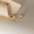 A43770 s925 sterling silver rhinestone stud elegant earrings