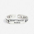 A32605 s925 sterling silver trendy initial simple fashion adjustable silver ring