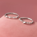 A37918 s925 sterling silver rhinestone heart butterfly sweet elegant ring
