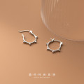 A33653 s925 sterling silver simple trendy chic short unique earrings