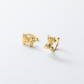 A39260 s925 silver sweet elegant hollowed insect butterfly piercing clipon earrings