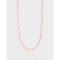 A39889 design pearl pink shell beaded sterling silver s925 necklace