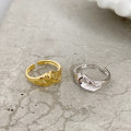 A32571 adjustable irregular wide 925 sterling silver ring