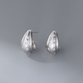 A46179 s925 sterling silver dainty simple rhinestone teardrop stud earrings