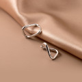 A36801 s925 sterling silver irregular simple unique chic earrings