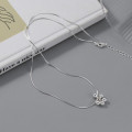 A44709 s925 silver trendy sweet dainty simple necklace