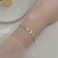A36090 s925 sterling silver fashion sweet rhinestone charm bracelet
