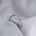 A40103 s925 silver unique wrap weave elegant double doublelayer ring