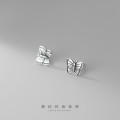 A33182 s925 sterling silver vintage thai silver butterfly earrings