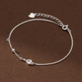 A40753 s925 sterling silver sweet design heart rhinestone key charm bracelet