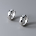 A40723 s925 sterling silver letter simple trendy design earrings