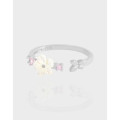 A41148 natural shell flower adjustable sterling silver s925 ring