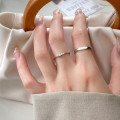 A45703 s925 sterling silver trendy sweet rhinestone ring