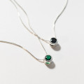 A39305 s925 sterling silver simple rhinestone elegant cute necklace