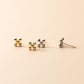 A36664 s925 sterling silver simple cute trendy chic earrings