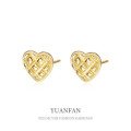 A37106 s925 sterling silver vintage heart earringsi