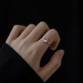 A36151 s925 sterling silver chic simple trendy rhinestone sweet ring