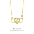 A37808 sterling silver cubic zirconia heart necklace