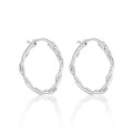 A42379 twist wrap circle s925 sterling silver unique elegant geometric earrings