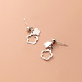 A33227 s925 sterling silver sweet hollowed earrings