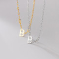 A32417 s925 sterling silver fashion initialB necklace