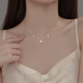 A35345 s925 sterling silver simple coconutpalm sun necklace