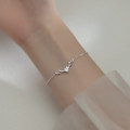 A44855 s925 sterling silver deer charm christmas sweet trendy heartshape bracelet