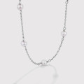 A35317 925 sterling silver fashion baroque pearl necklace